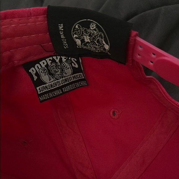 Popeye’s Vibrant Pink Cap with Stylish Patches - Picture 4 of 10
